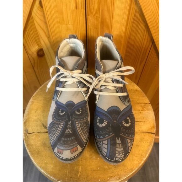 GOBY Owl Ankle Boot Size 39 8.5 Tan Brown Hayward Lace Up - Picture 2 of 10